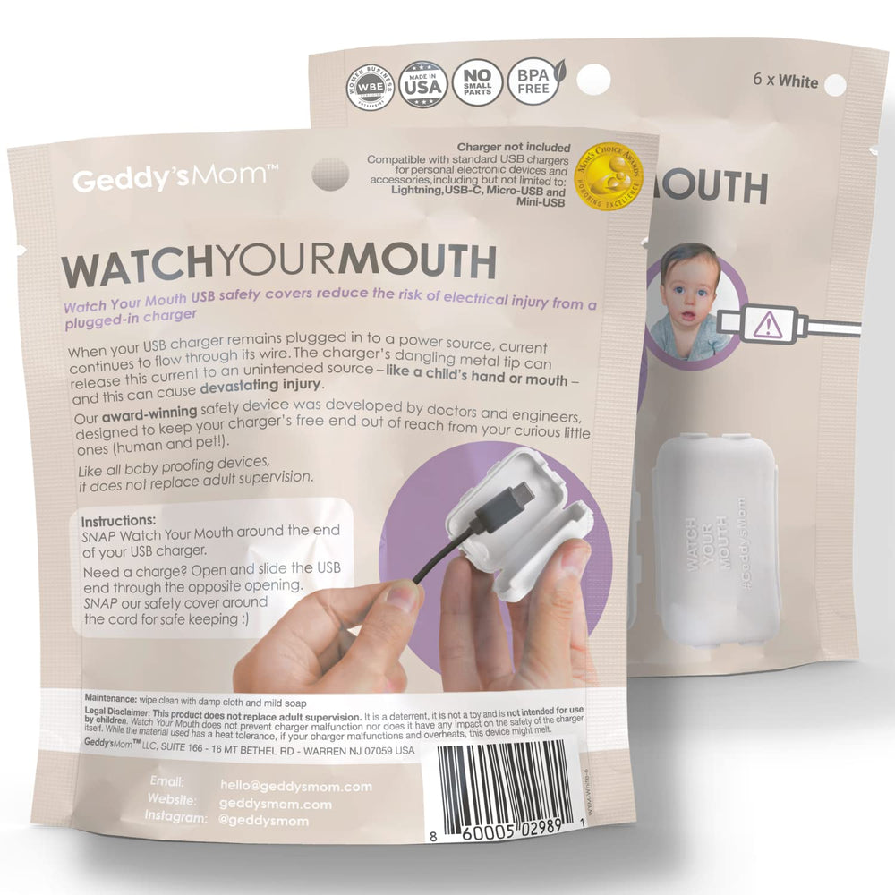 Geddy's Mom child-proof clip in-use feature demonstrating easy snapping and opening