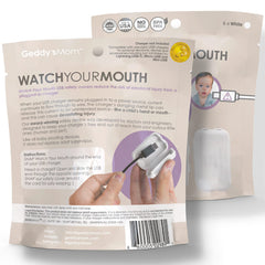 Geddy's Mom child-proof clip in-use feature demonstrating easy snapping and opening