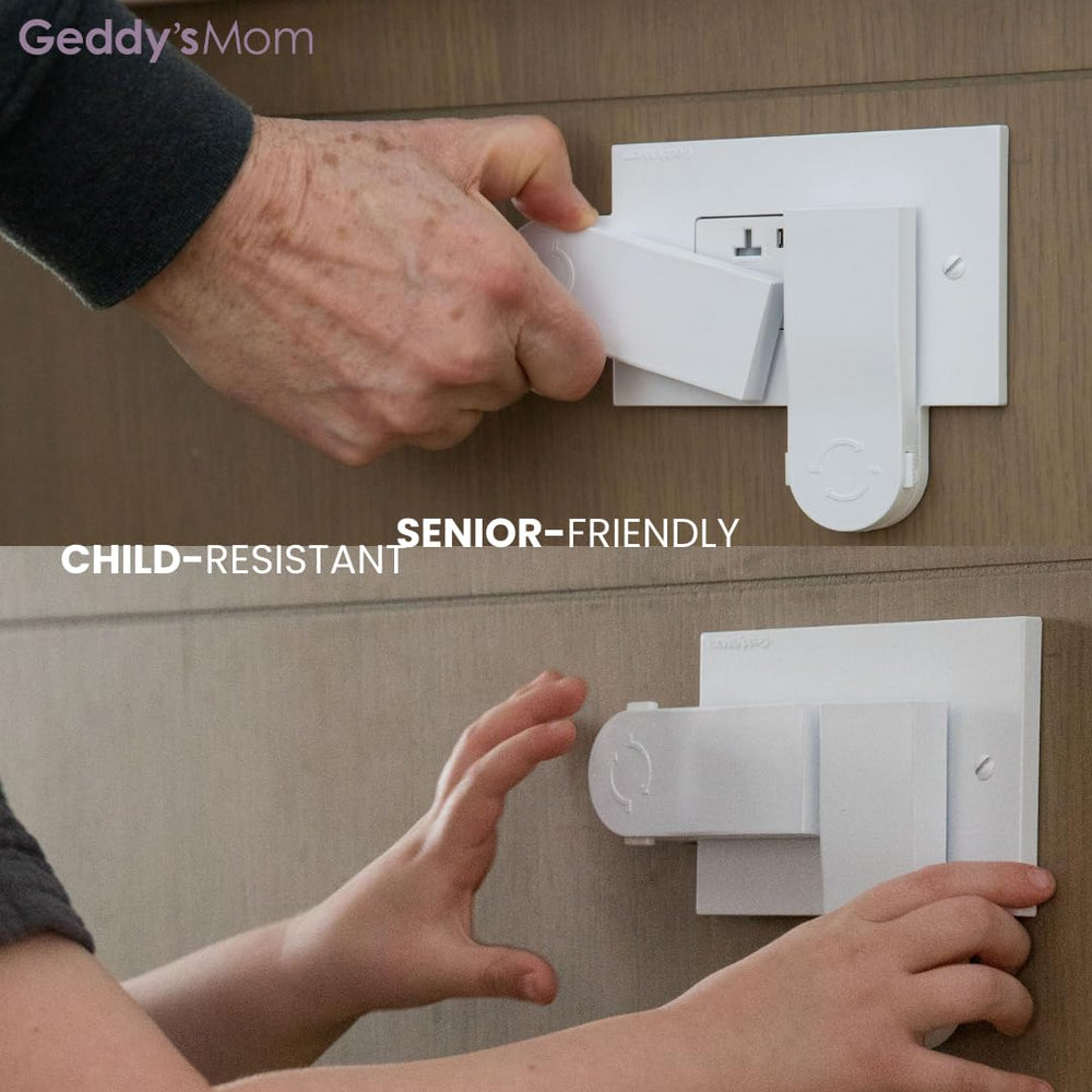Geddy's Mom award-winning outlet safety gift for new parents.