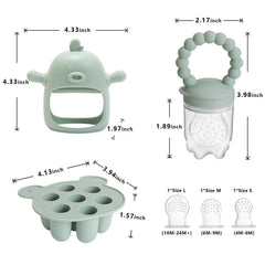 Gedebey baby teether features a grasp-friendly stem for tiny hands