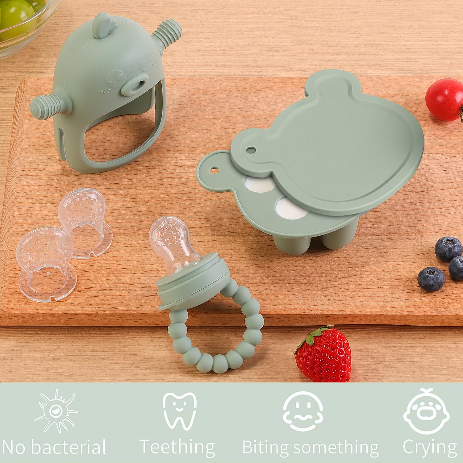 Gedebey breastmilk popsicle mold tray demonstrates easy pop-out frozen portions for teething relief