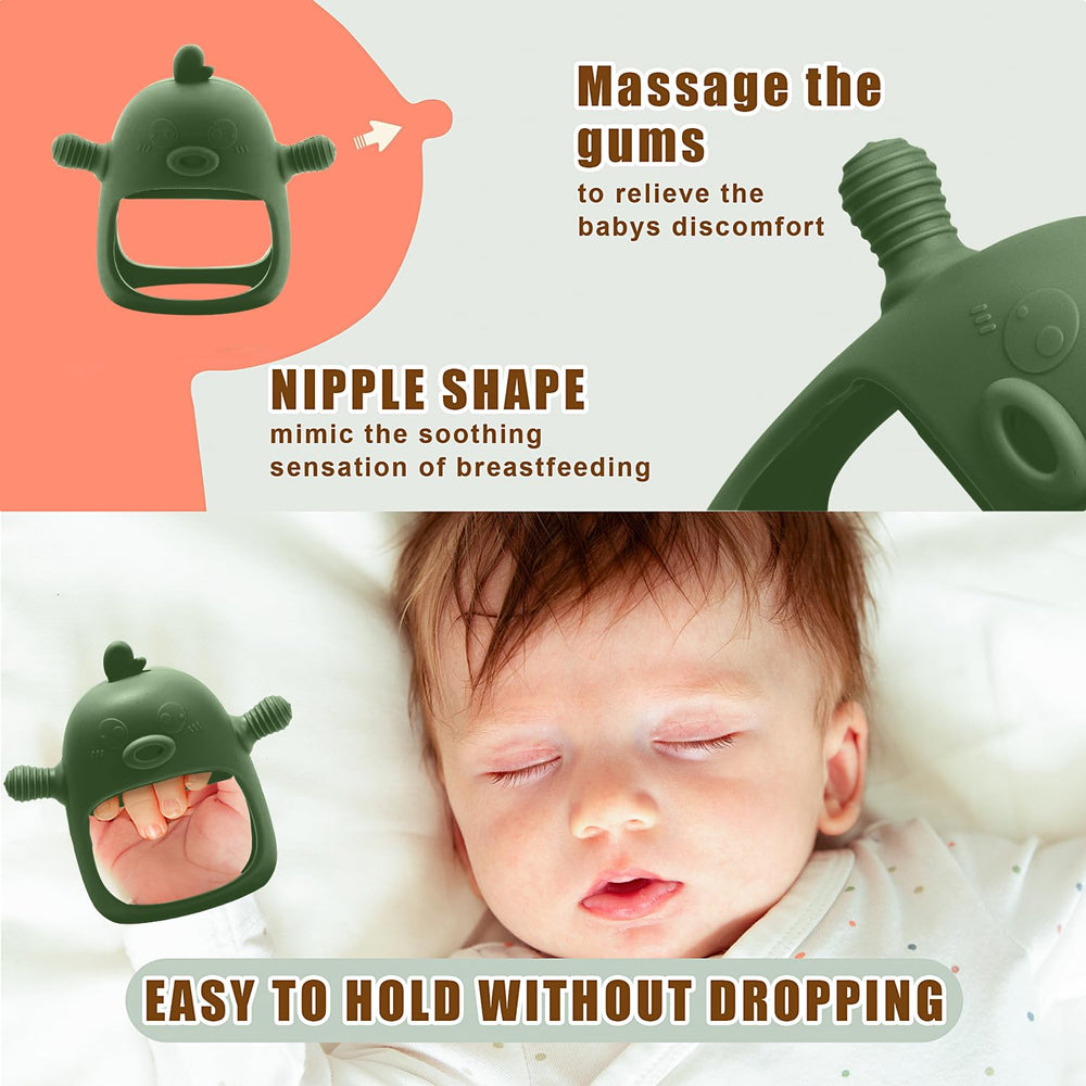 Gedebey olive-green gift-set demonstrates a practical, comforting kit for new parents.