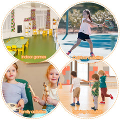 GEEHUA hopscotch wall and floor graphics provide removable, kid-friendly decor.