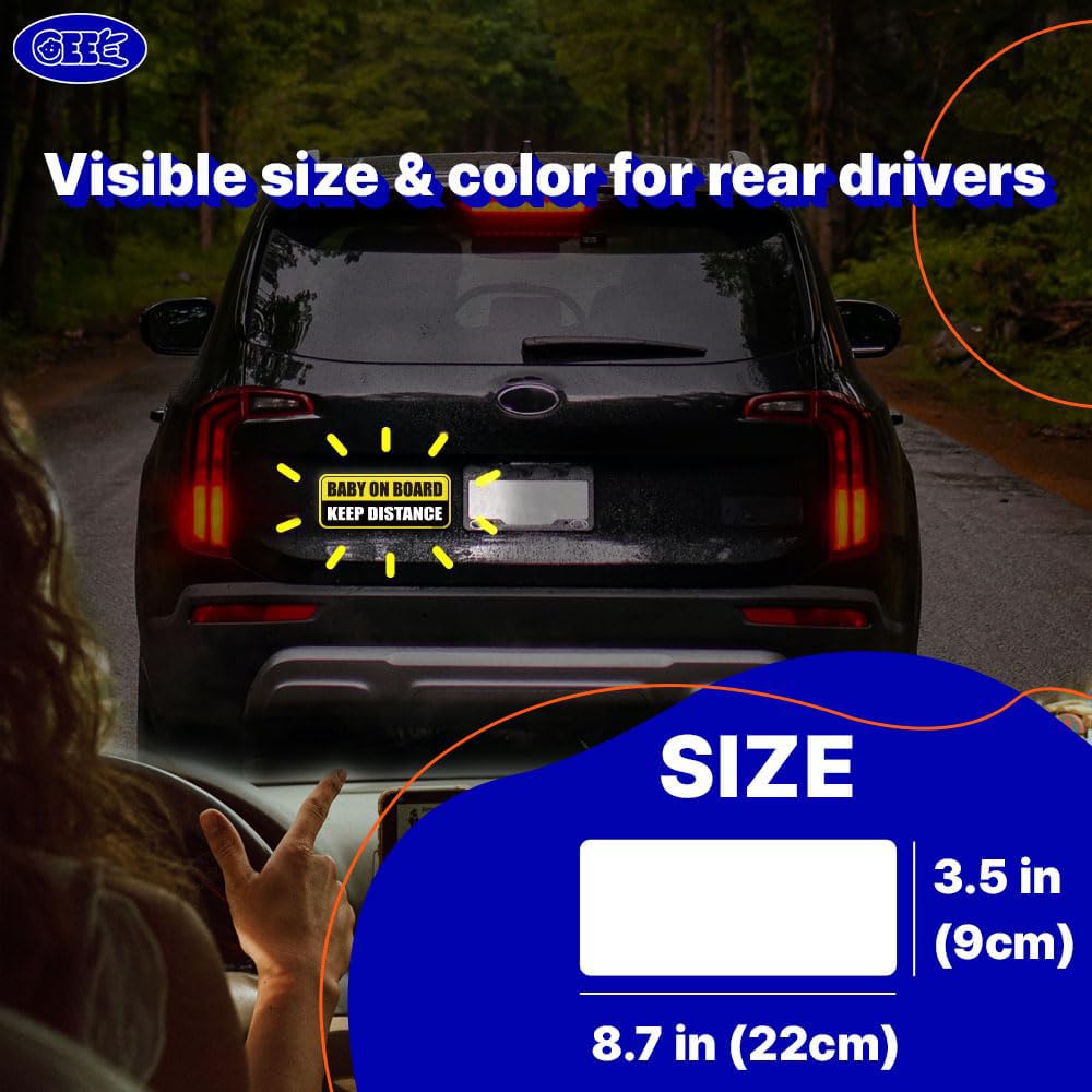 GEEKBEAR Baby on Board magnet weather-resistant durability in rain