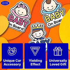 GEEKBEAR baby on board sticker weather-resistant durability for all seasons.