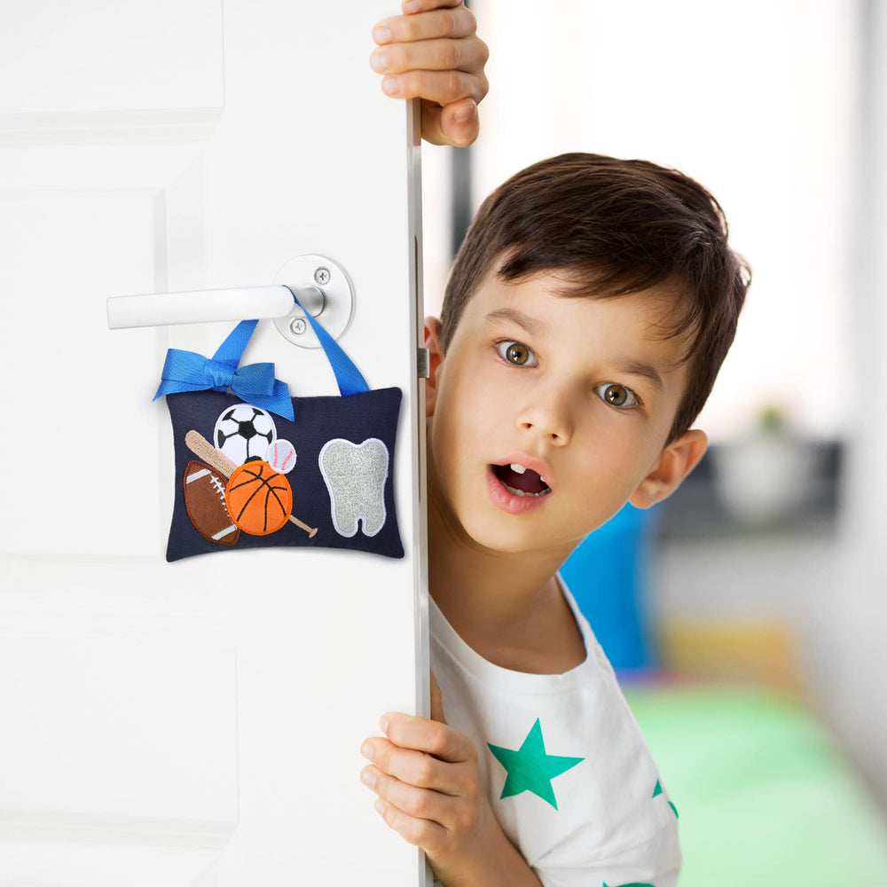Geelin Tooth Fairy Pillow ball-pattern decor inspires sporty, kid-friendly excitement