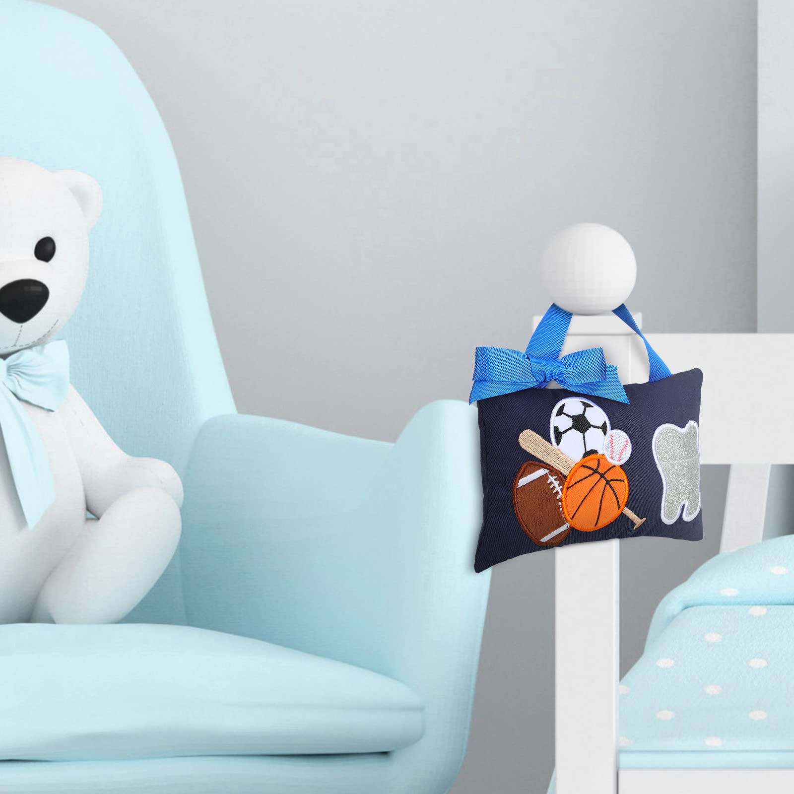 Geelin Tooth Fairy Pillow with Pocket hanging-rope shows easy, visible display