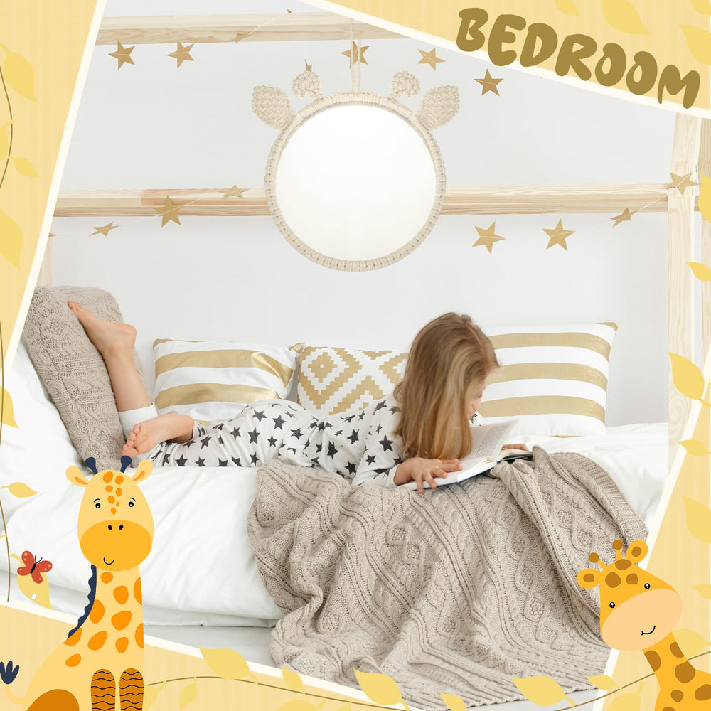 Geetery Boho mirror with cotton rope accentuates natural, cozy vibes.