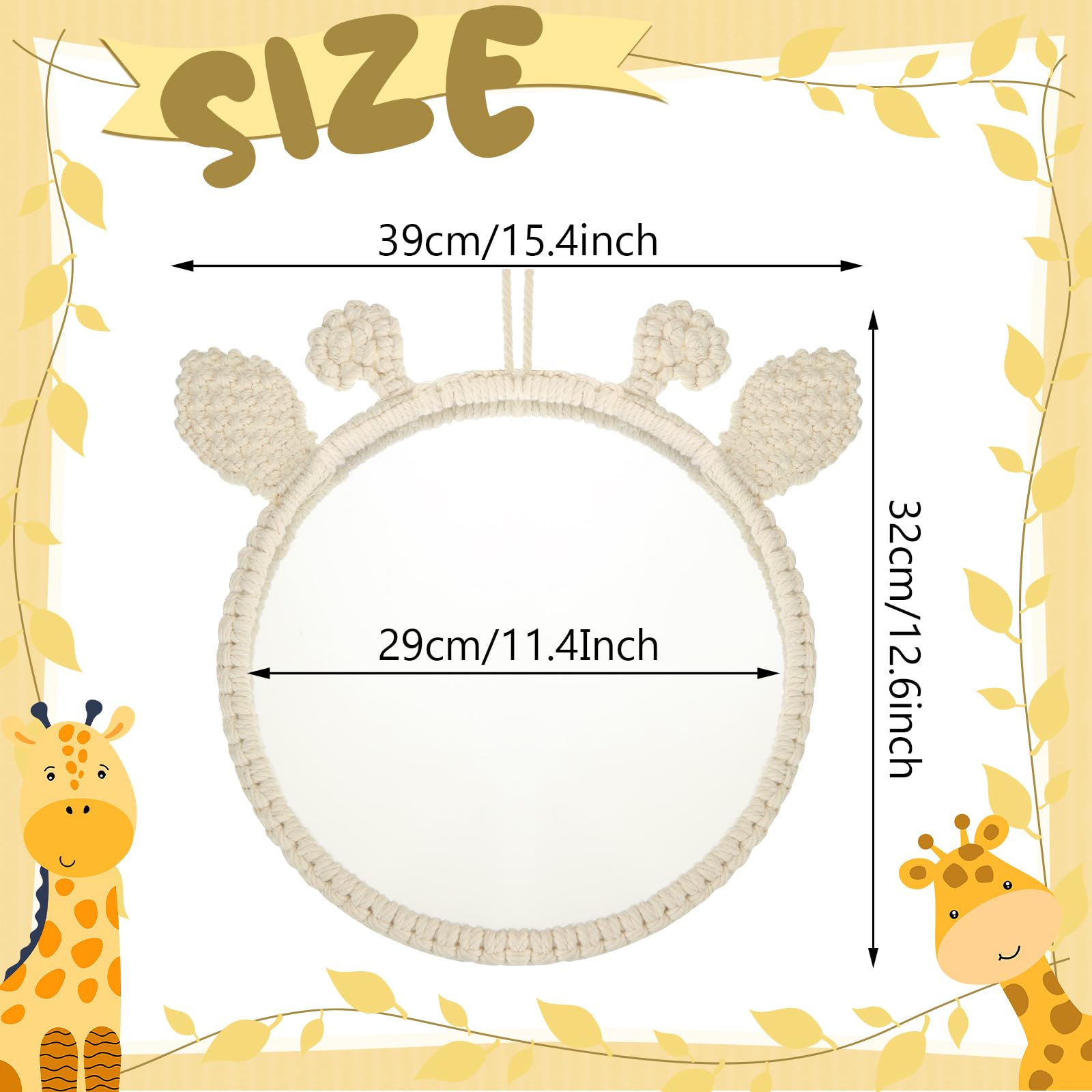 Geetery Boho Mirror with woven cotton rope brings soft, natural texture to walls.