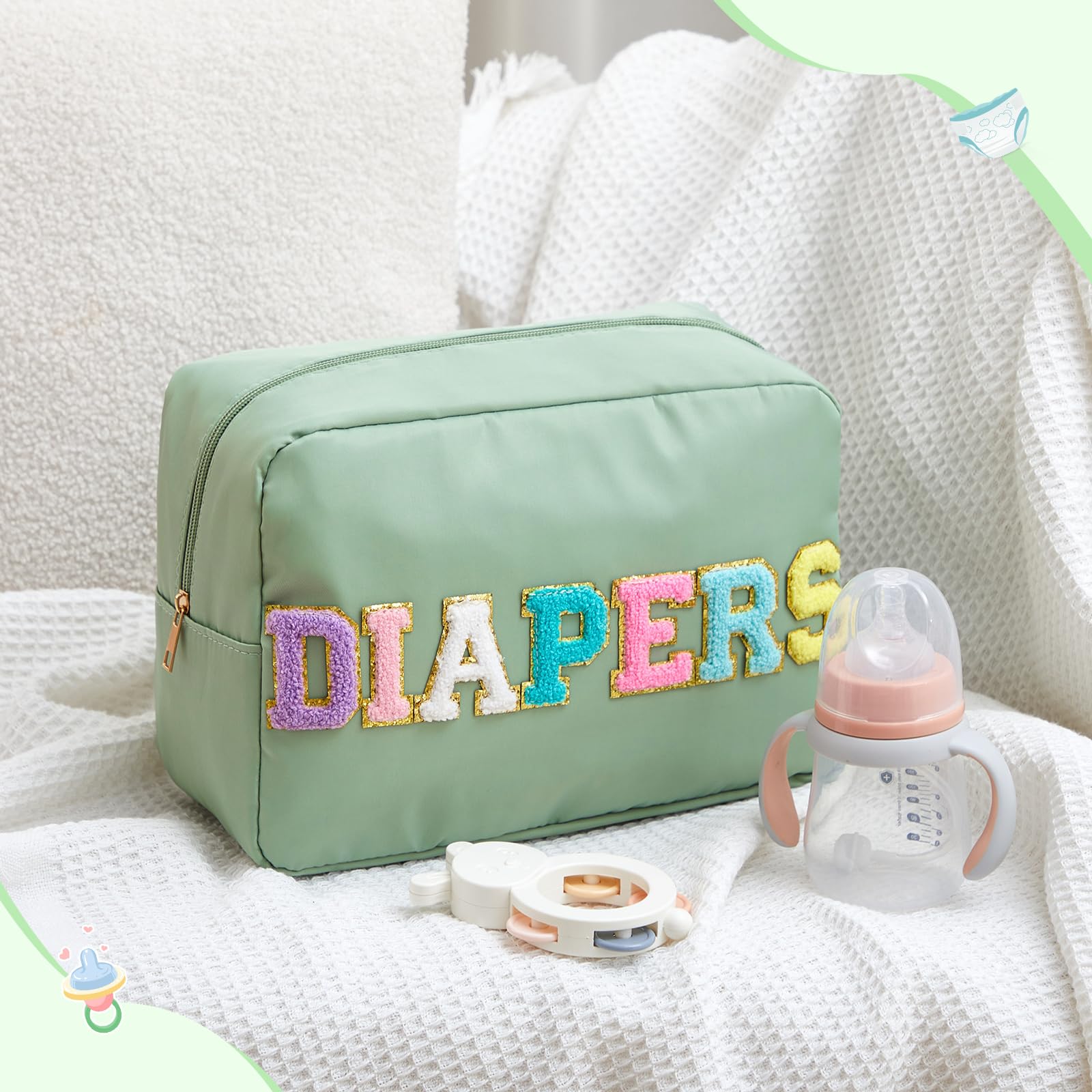 Geetery diaper caddy dimensions 11.1x4.9x7.8 inches compact yet high-capacity design
