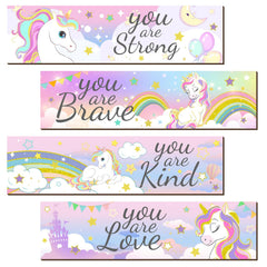 Geetery unicorn rainbow wooden wall decor adds inspirational vibes to bedrooms.