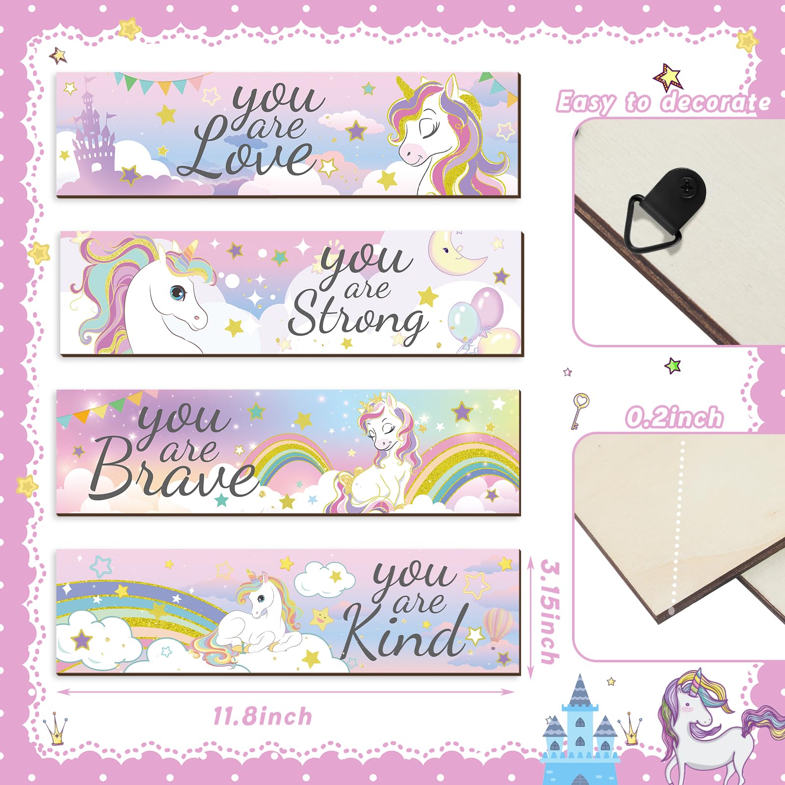 Geetery rainbow unicorn wall decor brightens living spaces with color and charm.