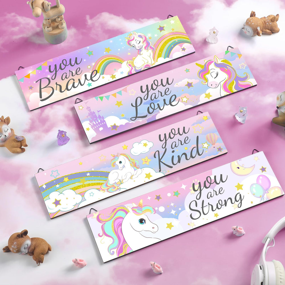 Geetery unicorn rainbow decor pairs with offices for playful inspiration during work.