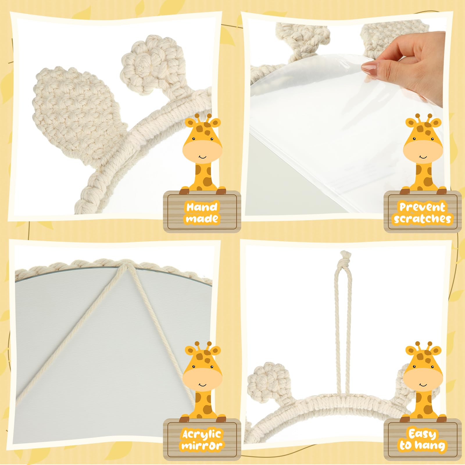 Geetery Wall Mirror 31cm diameter showcases a bright reflection with lightweight hanging design.