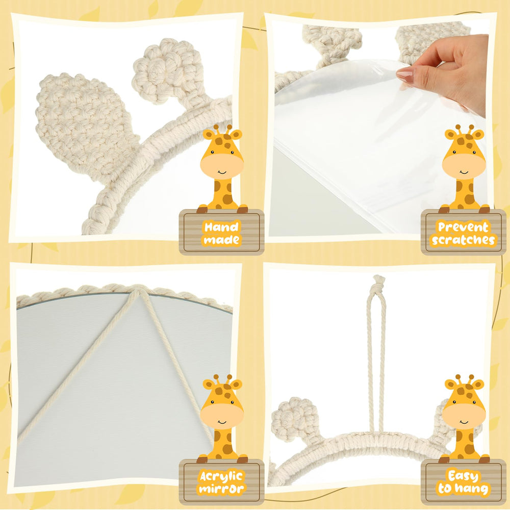 Geetery Wall Mirror 31cm diameter showcases a bright reflection with lightweight hanging design.