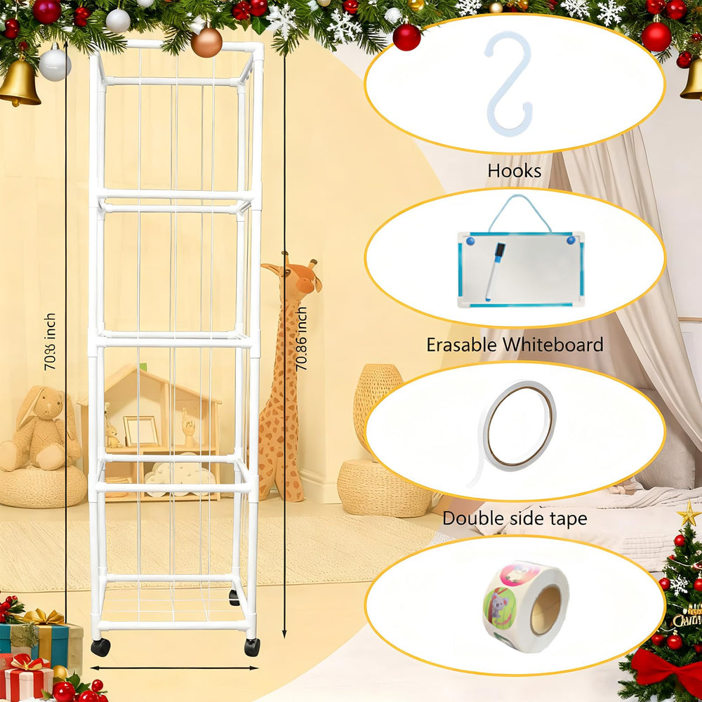 GEEWAY 71in storage with brake wheels helps you move the cage effortlessly.