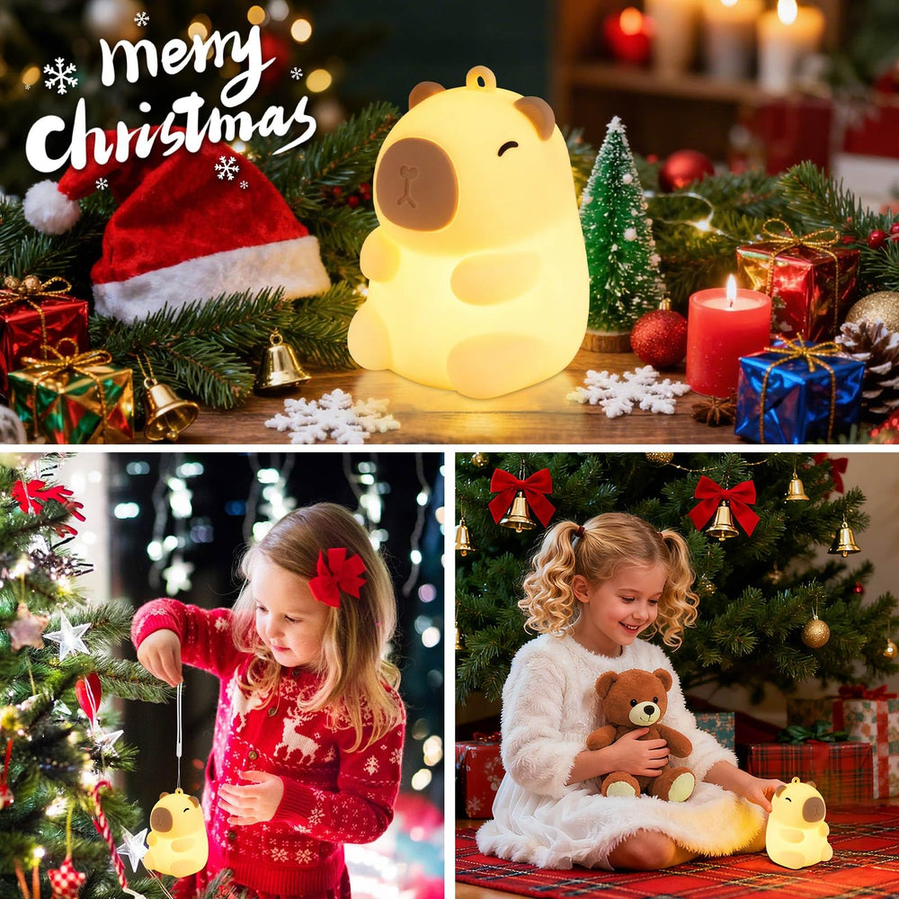 Gefaxi capybara night light in warm white mode for cozy evenings.