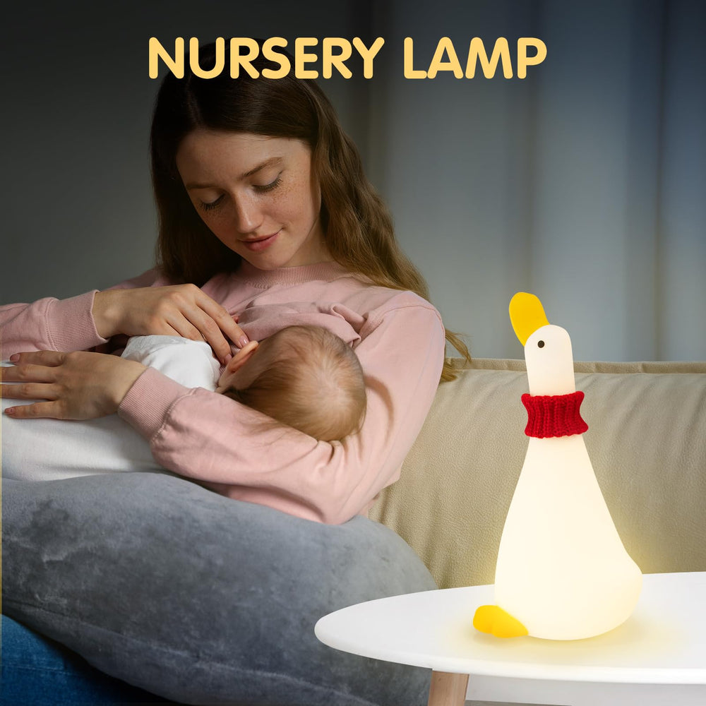 Gefaxi Duck Night Light charging via USB-C for cordless convenience