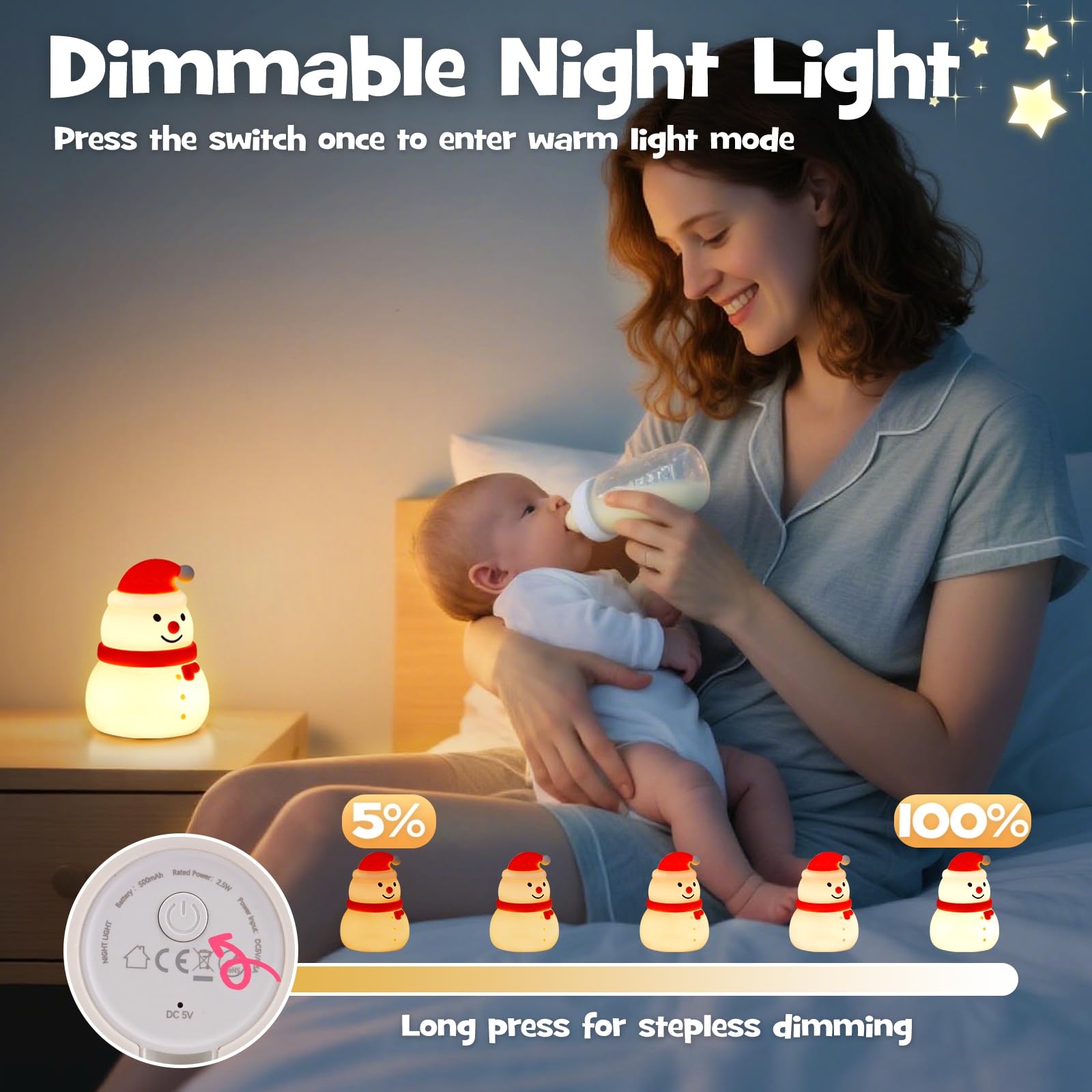 Gefaxi portable night light suitable for dorms and bedrooms