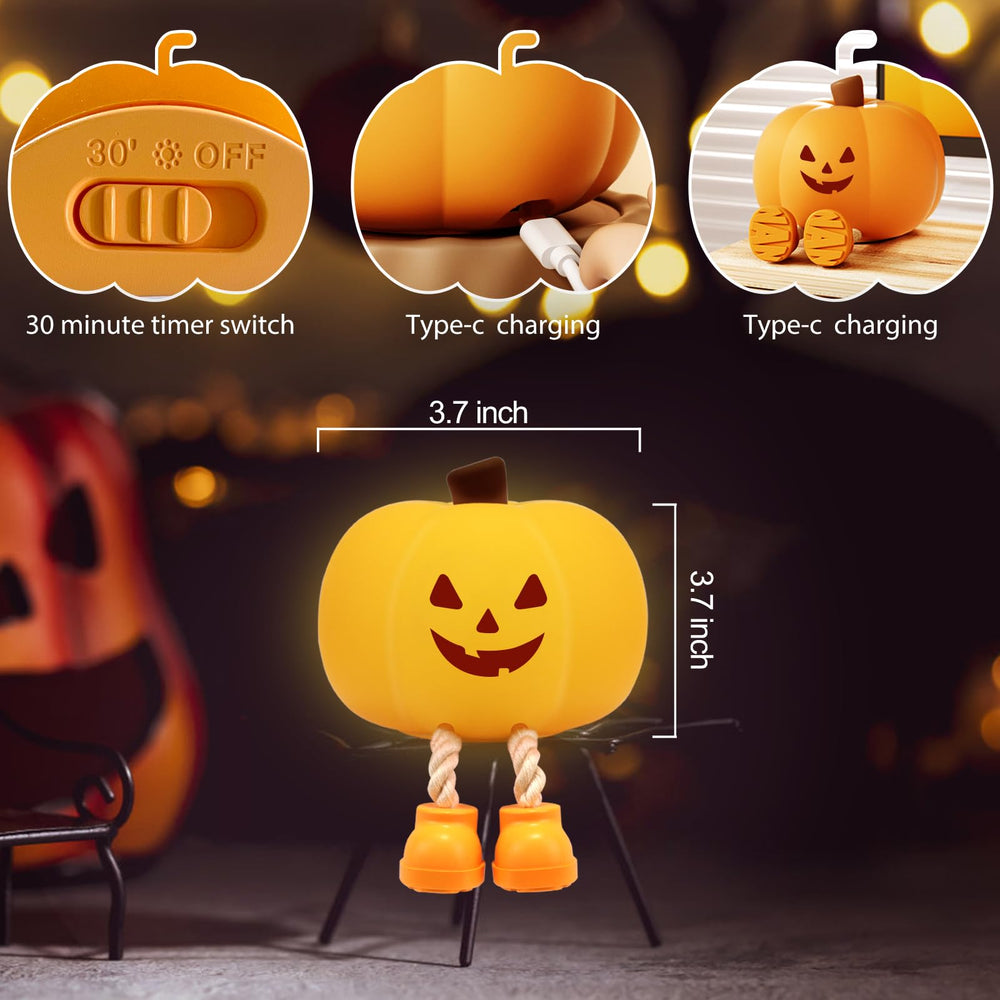 Gefaxi pumpkin night light silicone shade—easy to clean and safe for children.