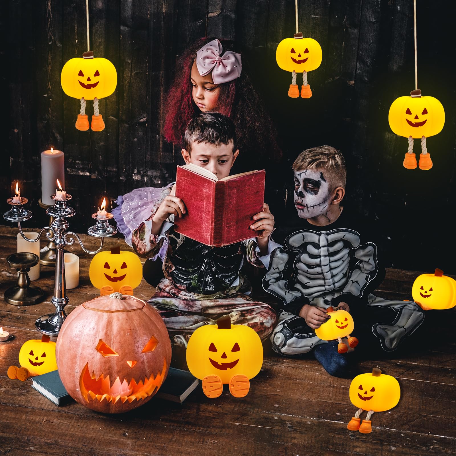 Gefaxi pumpkin night light with warm 3000K LED—gentle on eyes, cozy glow.