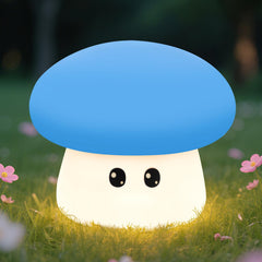 Gefaxi squishy big eyes mushroom night light with red cap glows softly for cozy bedrooms