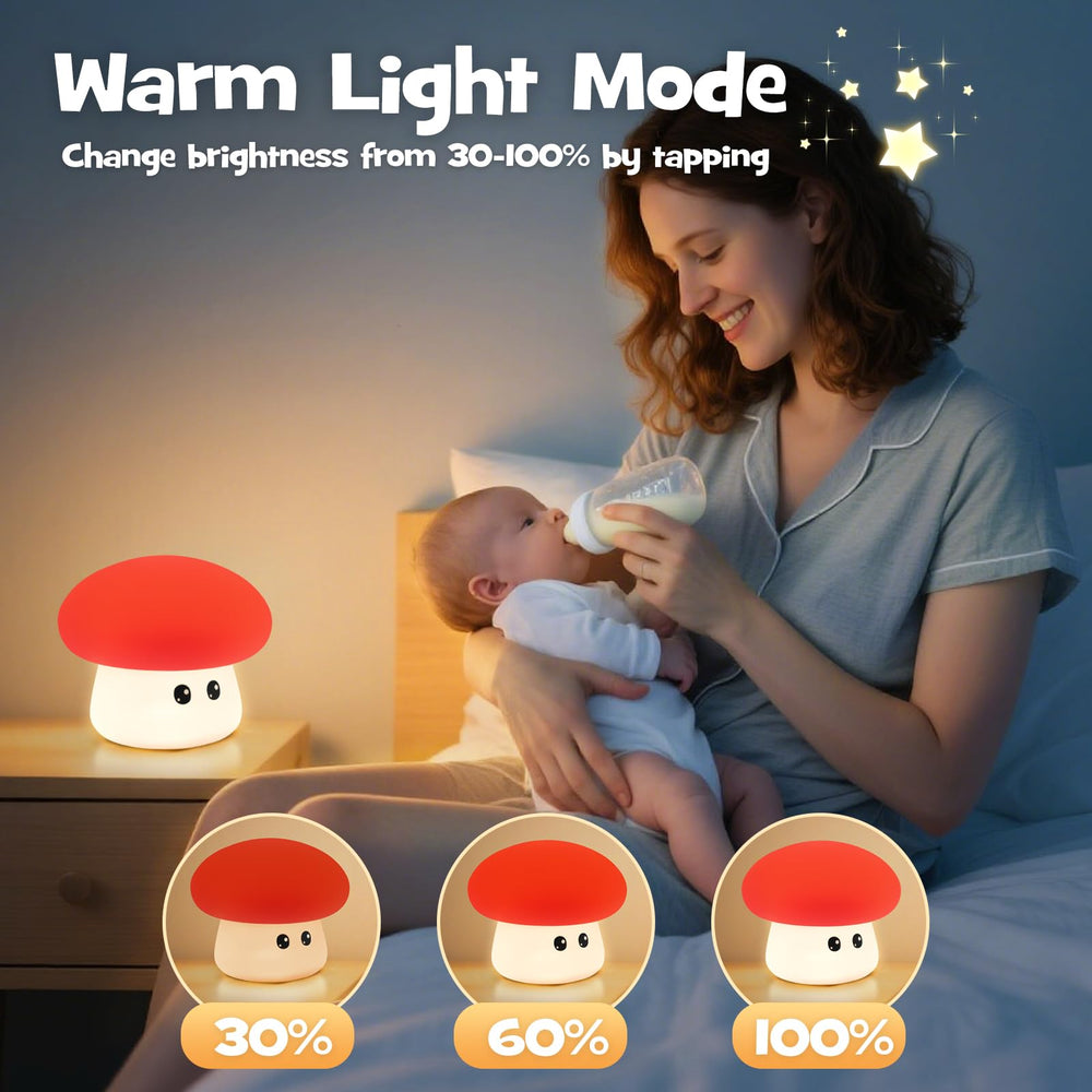 Gefaxi squishy big eyes mushroom night light RGB modes for mood lighting