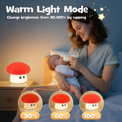 Gefaxi squishy big eyes mushroom night light RGB modes for mood lighting