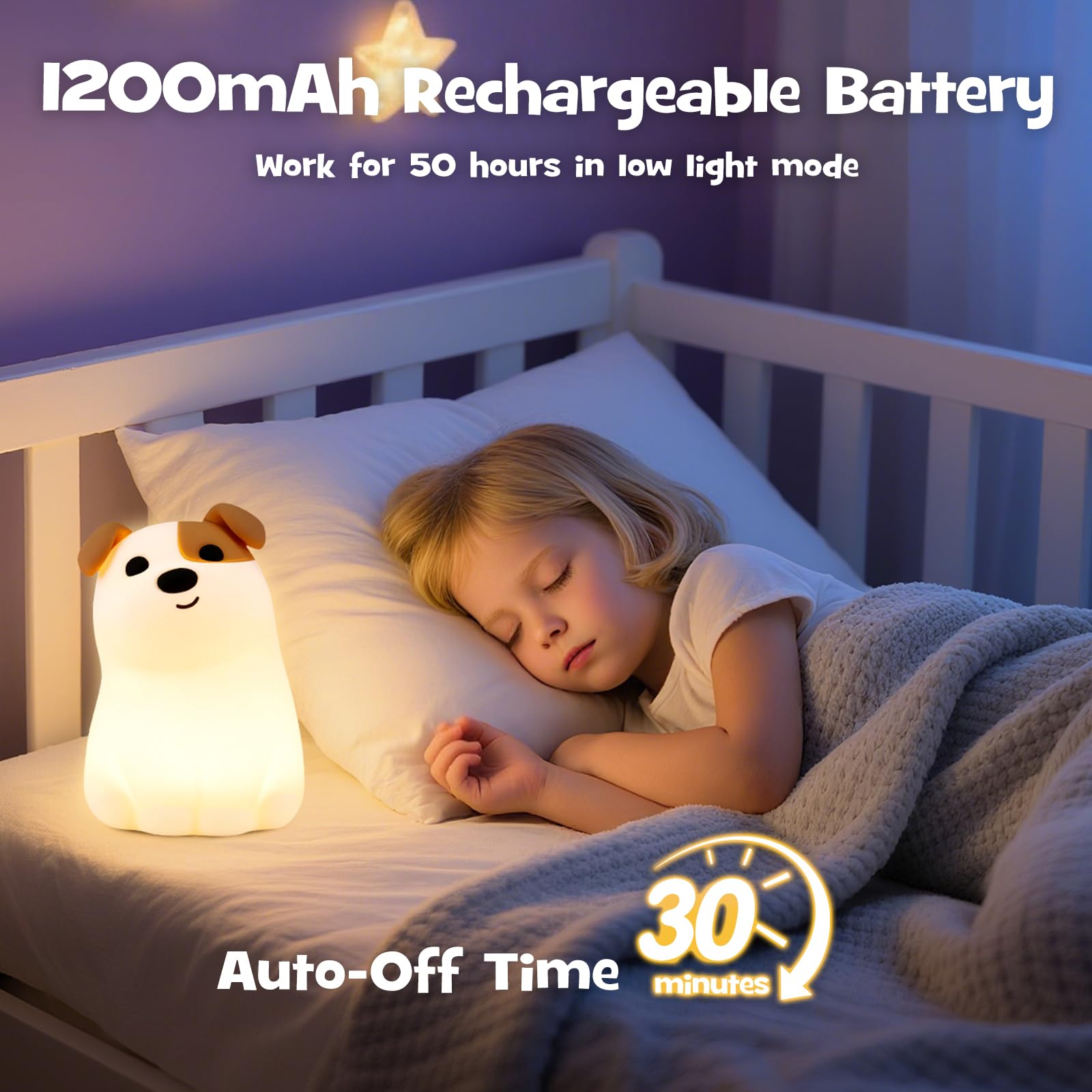 Gefaxi squishy puppy night light ideal for dorm rooms