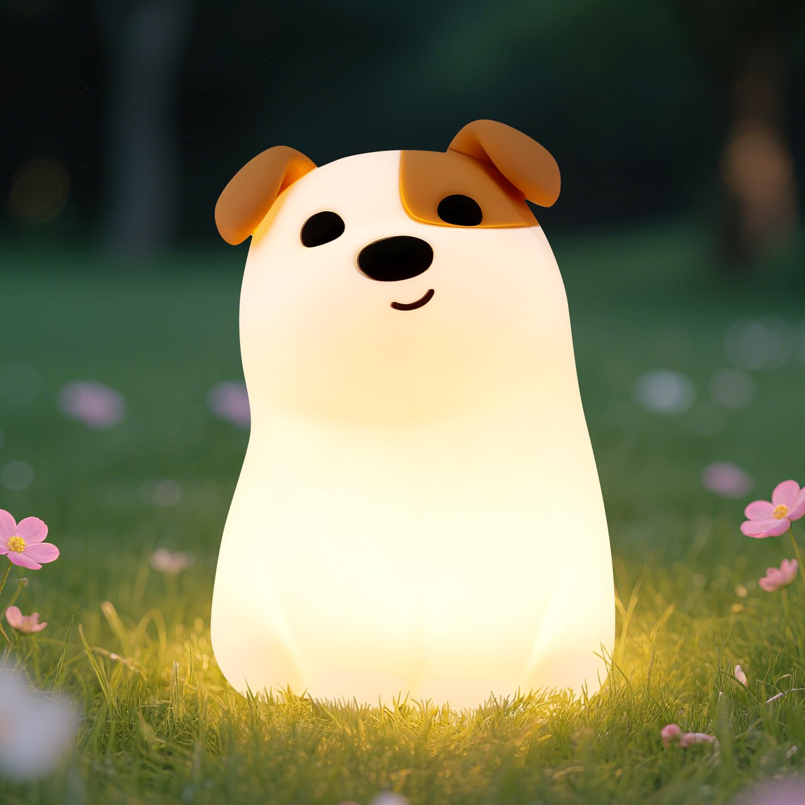 Gefaxi squishy puppy night light front view for cozy bedside decor