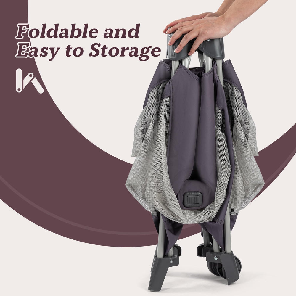 GEGOSEN portable baby playard nap bed setup offers a cozy resting space for naps.