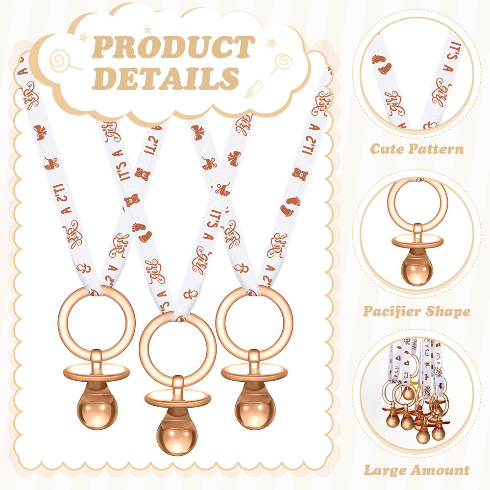 Geiserailie acrylic pacifier necklace close-up highlighting a durable wearable charm.