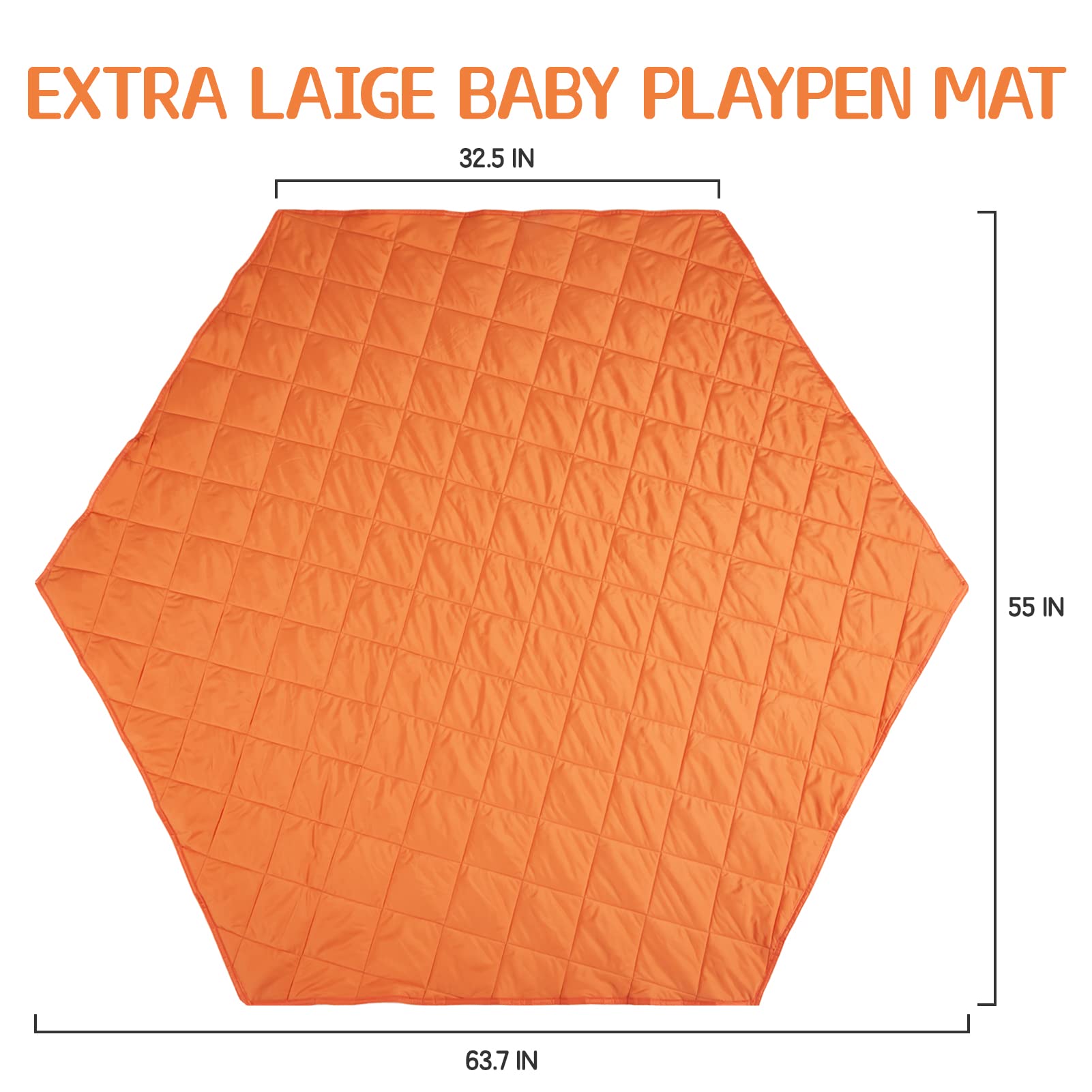 GEIYATOI hexagon play mat cover compatibility with Micmac portable play yard.