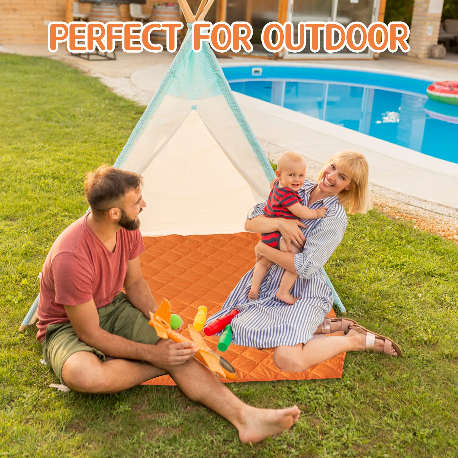 GEIYATOI hexagon play mat cover travel bag ready for quick on-the-go storage.