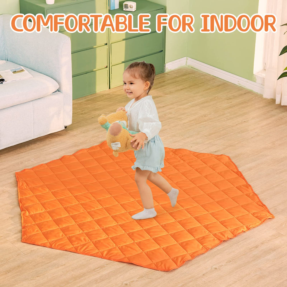 GEIYATOI hexagon play mat cover wash-ready surface for cold machine wash maintenance.