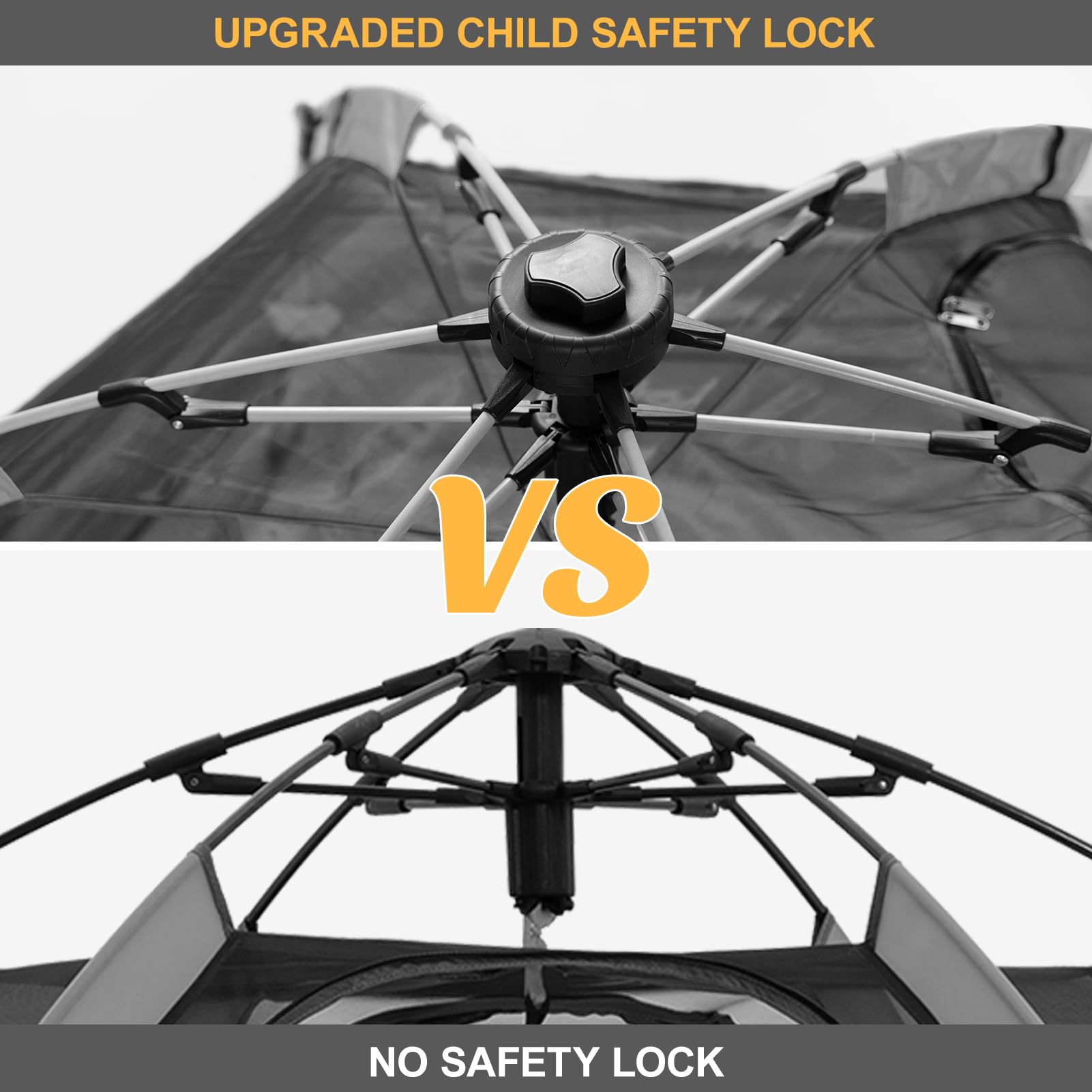 GEIYATOI pop-up playpen mesh ventilation keeps air circulating for baby comfort.