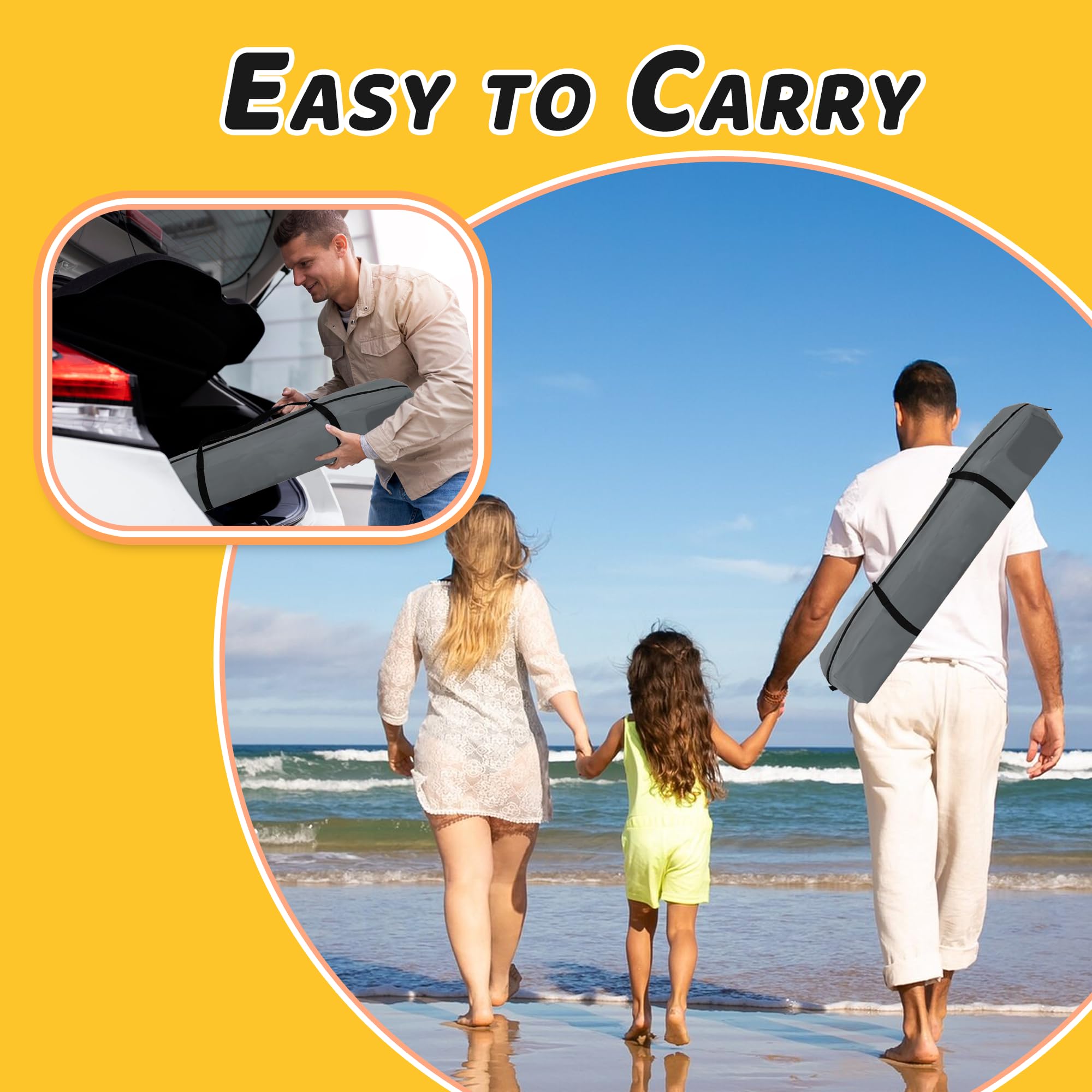 GEIYATOI pop-up playpen travel bag enables easy packing for trips.