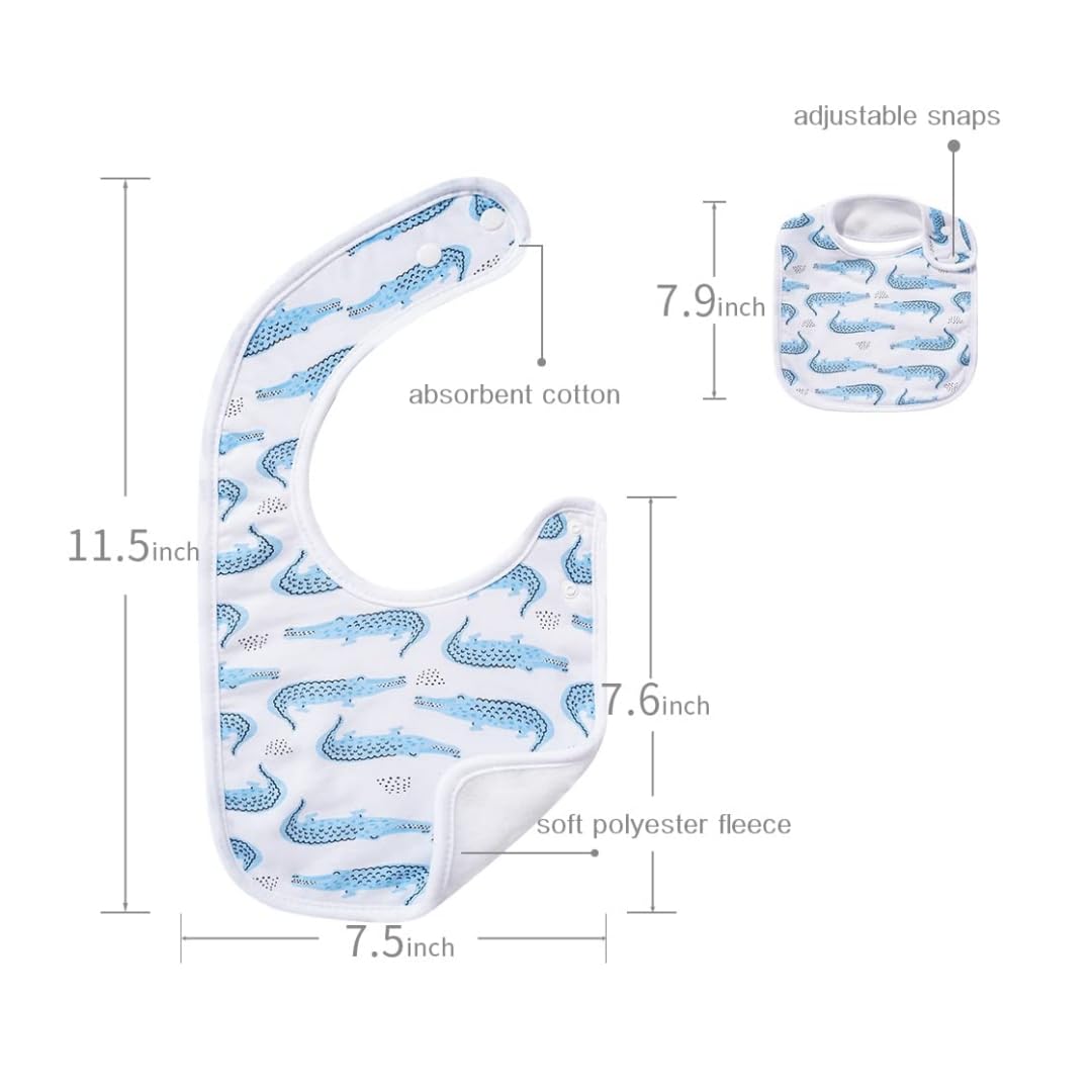 Gelisite 7-pack bibs, teething-ready, keeps outfits dry during spills