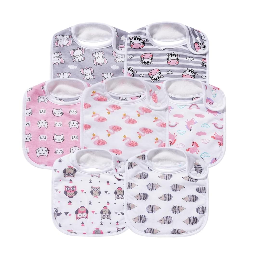 GELISITE baby bibs close-up: soft cotton and absorbent fabric for drool care.