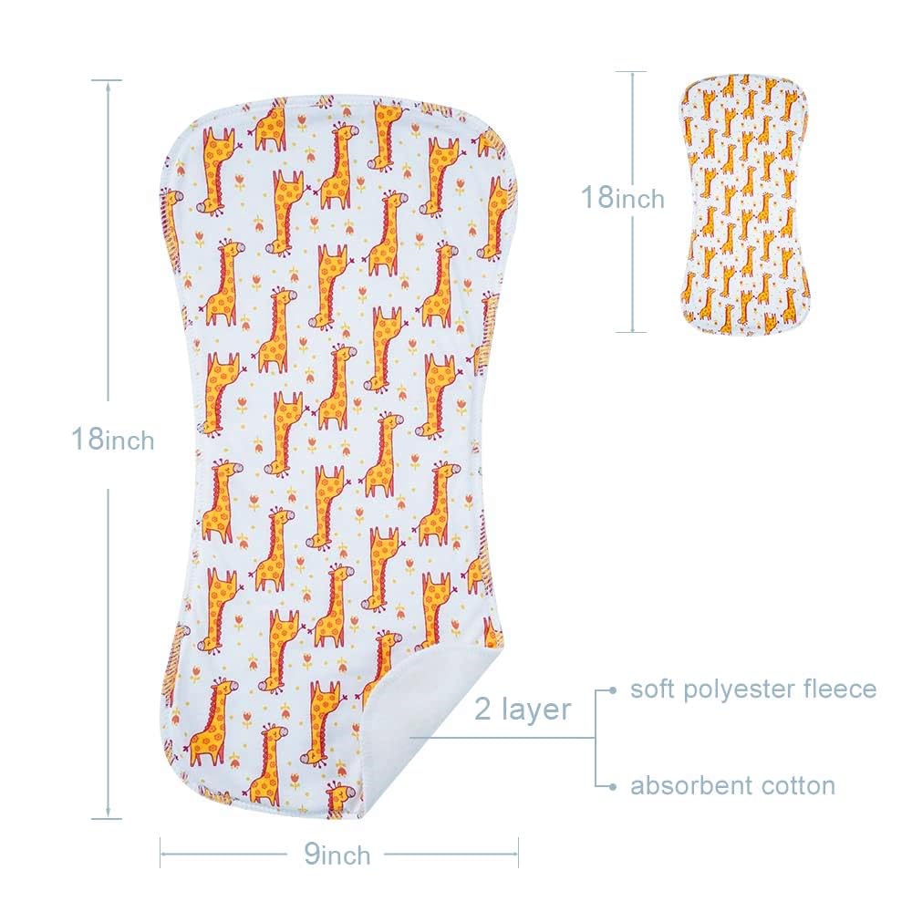 Gelisite burp cloth absorbent front-back with plush backing helps keep clothes dry.