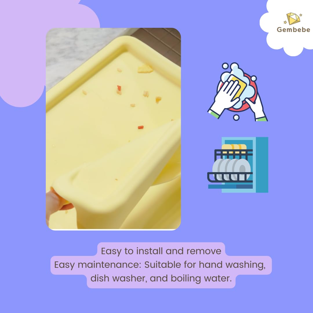 Gembebe full-cover placemat — dishwasher-safe surface enables quick cleanup after meals.