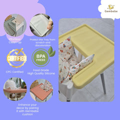 Gembebe placemat food-safe silicone ensures direct contact with food for peace of mind.