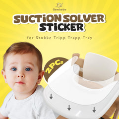 Gembebe suction-sticker full-tray shape enhances suction across the entire Tripp Trapp tray.