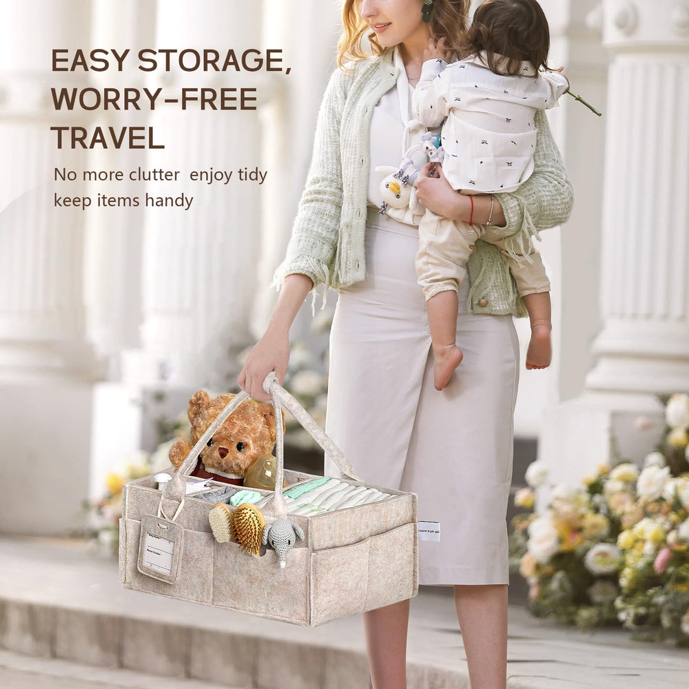 GEMII Diaper Caddy portable with sturdy handles for on-the-go use