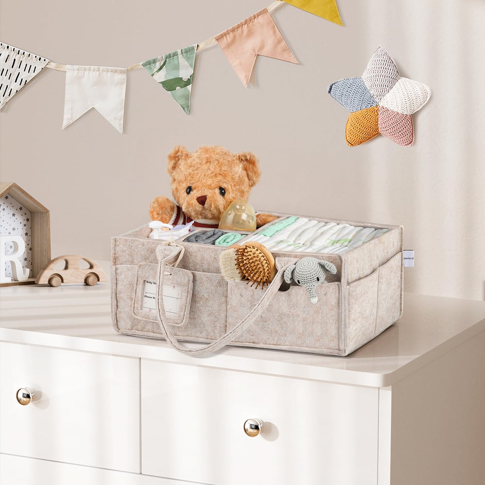 GEMII Diaper Caddy adjustable dividers organizing by size