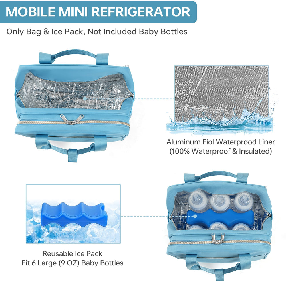 GEMIU breastmilk cooler bag leakproof material keeps milk secure during travel