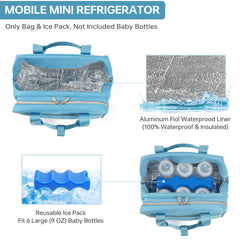 GEMIU breastmilk cooler bag leakproof material keeps milk secure during travel