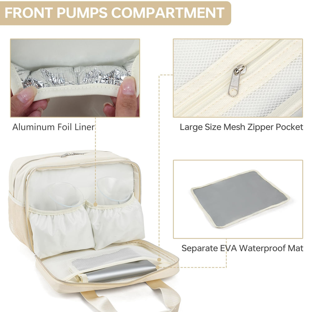 GEMIU breastmilk cooler bag side pocket design for organizing small items on the go