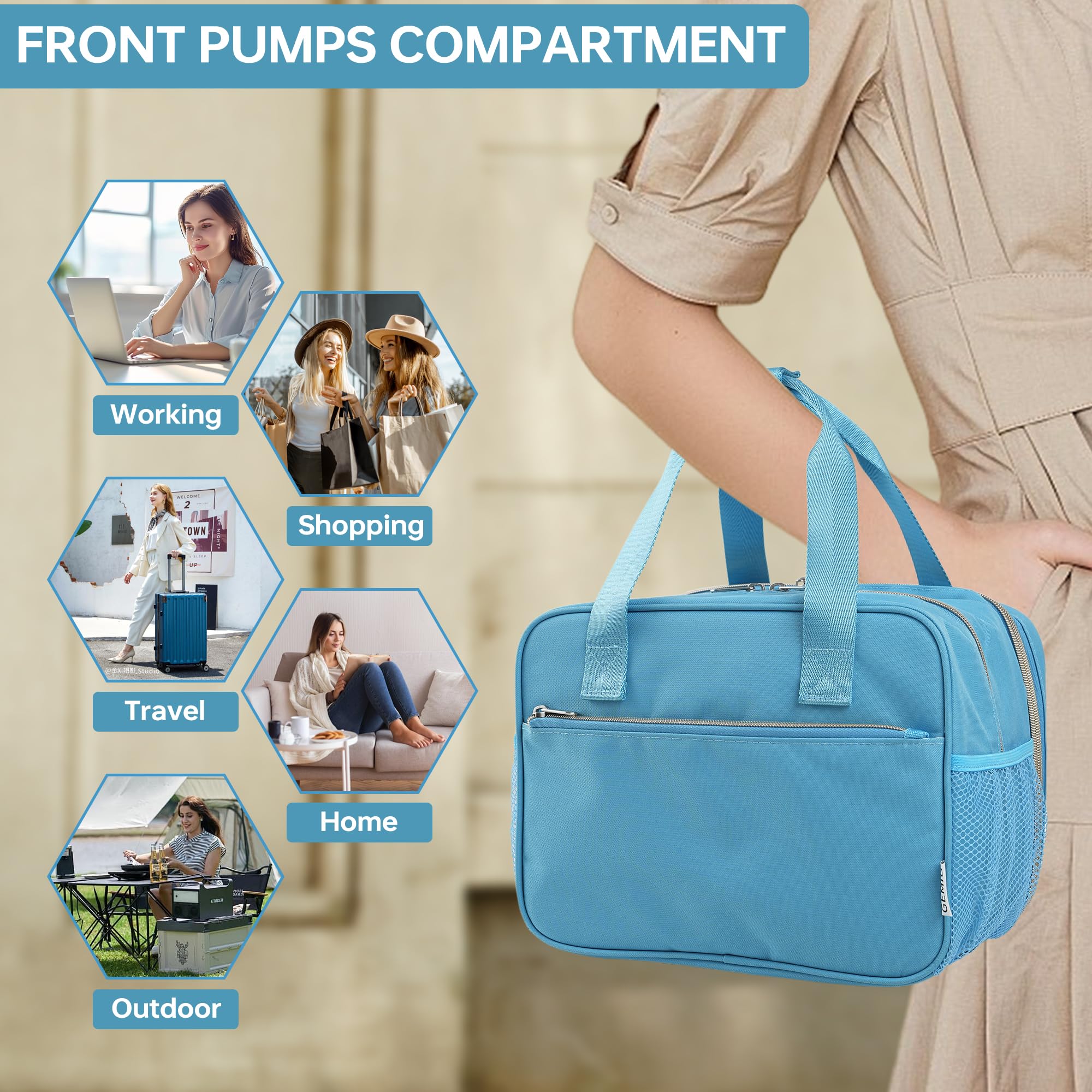 GEMIU breastmilk cooler bag stroller attachment and outer pocket for on-the-go