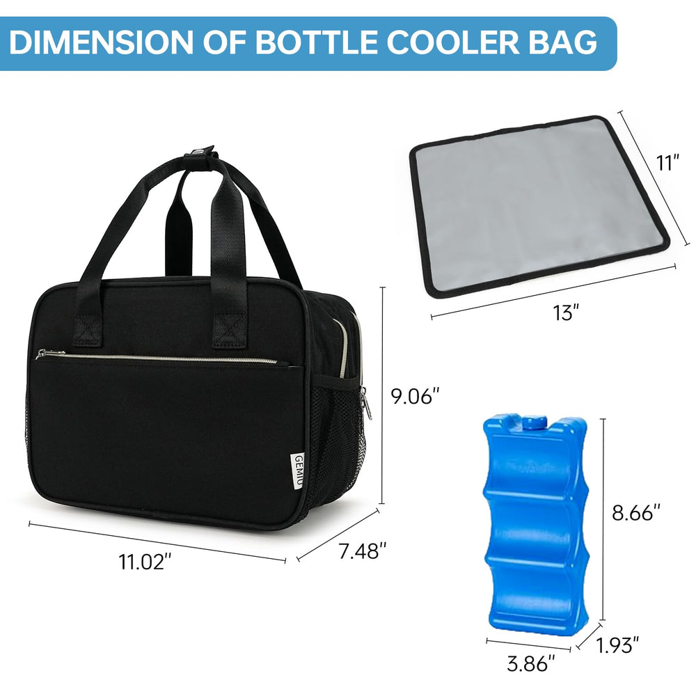 GEMIU detachable buckle handle attaches to a stroller for hands-free transport.